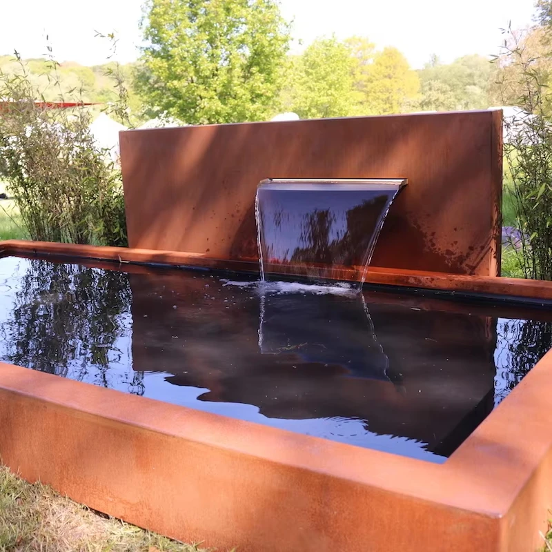 Modern Water Feature Corten Steel Waterfall Weather Resistant Water Sculpture
Modern Water Feature Corten Steel Waterfall Weather Resistant Water Sculpture
