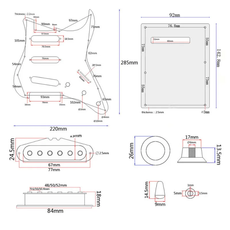 SYDS Complete DIY Accessory Kit For Electric Guitar Including Pre-Wired Pickguard Bridge Pickups And Other Guitar Accessories
SYDS Complete DIY Accessory Kit For Electric Guitar Including Pre-Wired Pickguard Bridge Pickups And Other Guitar Accessories