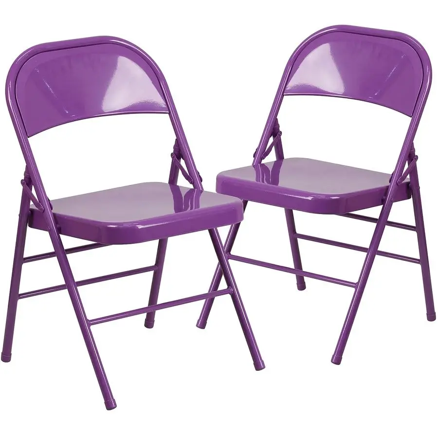 Metal Folding Chairs, Impulsive Purple Pack of 2
Metal Folding Chairs, Impulsive Purple Pack of 2