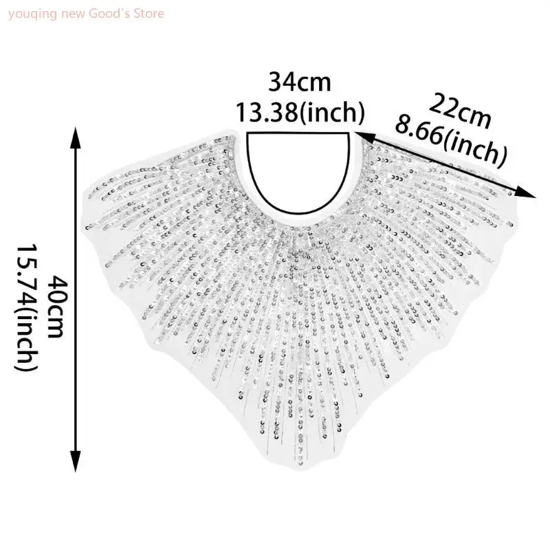 49ME Fashionable Sequins Embroidered Collar Clothing Decoration Stylish Appliques for Versatiles Fashion Styles and Occasion
49ME Fashionable Sequins Embroidered Collar Clothing Decoration Stylish Appliques for Versatiles Fashion Styles and Occasion