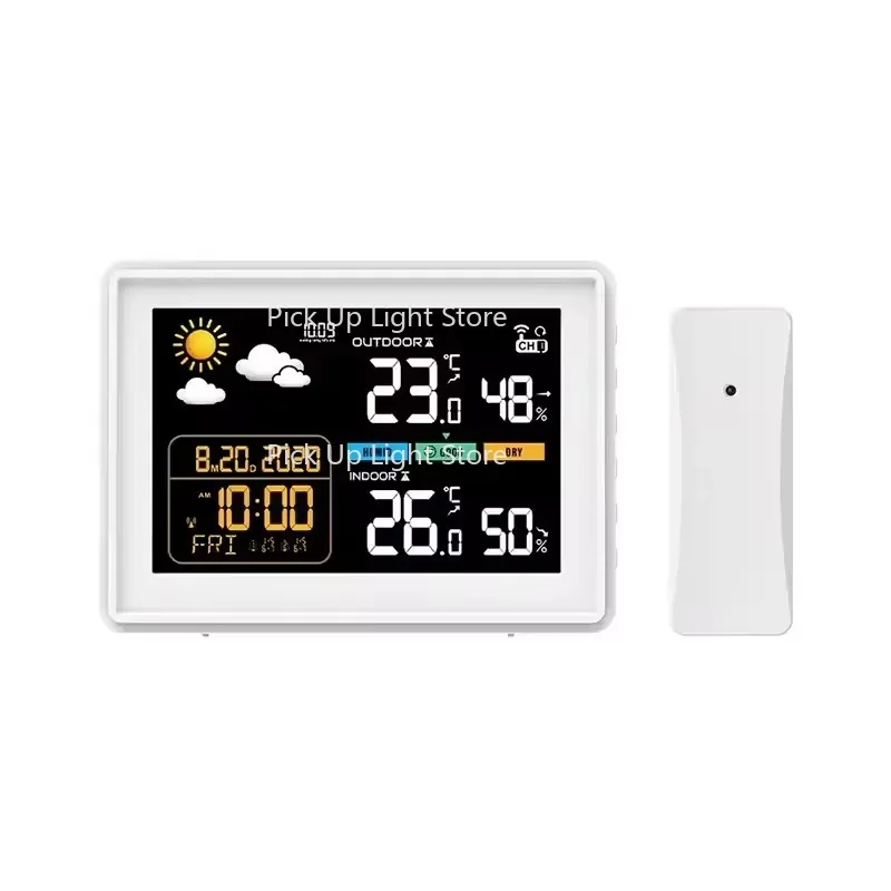 Wireless Weather Station Large LCD Digital Display Hygrometer Thermometer with Alarm Function
Wireless Weather Station Large LCD Digital Display Hygrometer Thermometer with Alarm Function