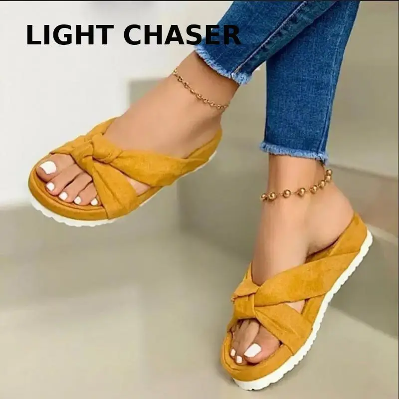 Summer Thick Bottom Muffin Cross Suede Slippers Women's Large Size Hollow Roman Sandals And Slippers Casual Light Beach Shoes
Summer Thick Bottom Muffin Cross Suede Slippers Women's Large Size Hollow Roman Sandals And Slippers Casual Light Beach Shoes