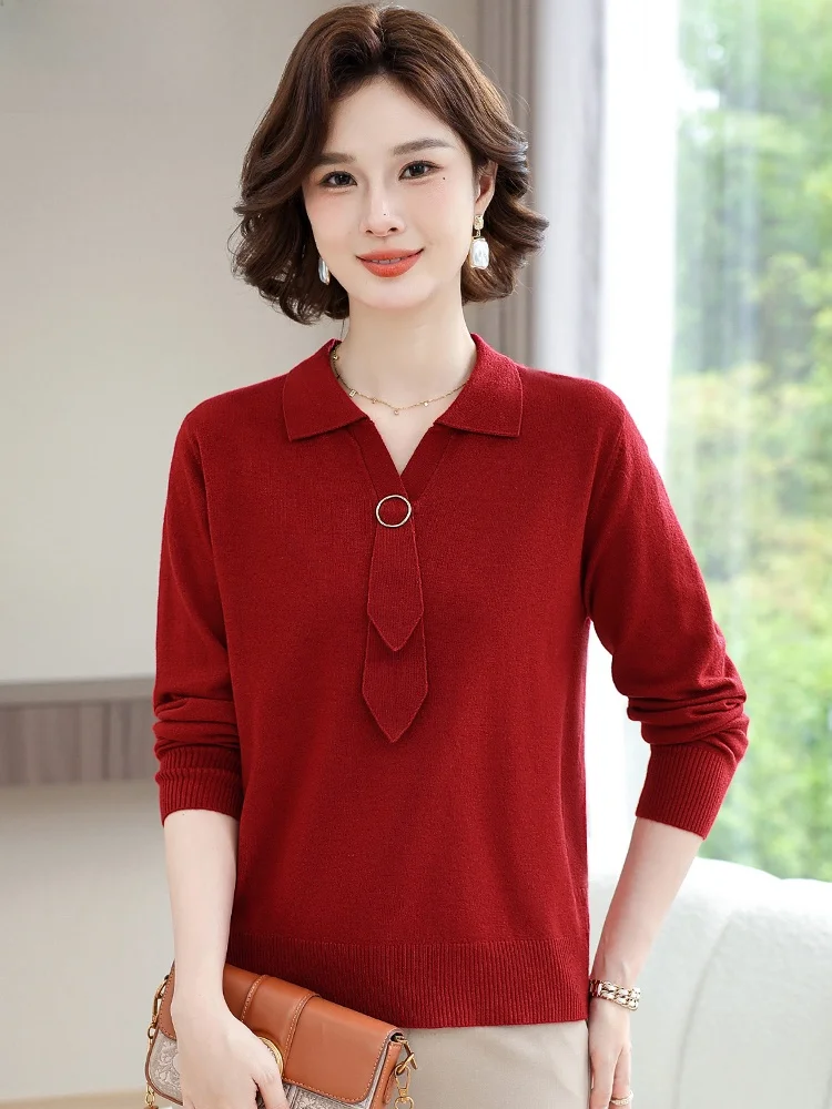 Красная вязаная тонкая базовая кофта для женщин среднего возраста, модная, свободного кроя, с обычным рукавом, из смеси полиэстера и нейлона
Красная вязаная тонкая базовая кофта для женщин среднего возраста, модная, свободного кроя, с обычным рукавом, из смеси полиэстера и нейлона