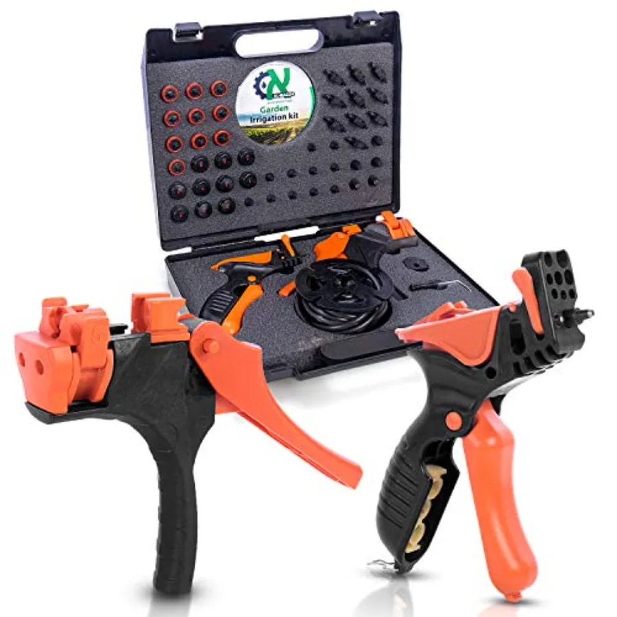 Al-Magor Garden Irrigation Kit: Complete Set for Installing Sprinklers and Drippers in PE Tubing with Tools Plugs Connectors an
Al-Magor Garden Irrigation Kit: Complete Set for Installing Sprinklers and Drippers in PE Tubing with Tools Plugs Connectors an