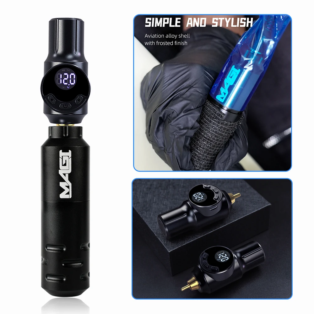 Wireless Tattoo Machine Set For Beginner MAGI Rotary Pen With Rechargeable Tattoo Battery RCA Jack For Permanent Makeup Body Art
Wireless Tattoo Machine Set For Beginner MAGI Rotary Pen With Rechargeable Tattoo Battery RCA Jack For Permanent Makeup Body Art