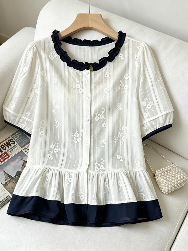 Fashionable Checkered Shirt for plus Size Women Summer 2026 Korean Style Collision Color Wood Grain Design Slimming Top
Fashionable Checkered Shirt for plus Size Women Summer 2026 Korean Style Collision Color Wood Grain Design Slimming Top