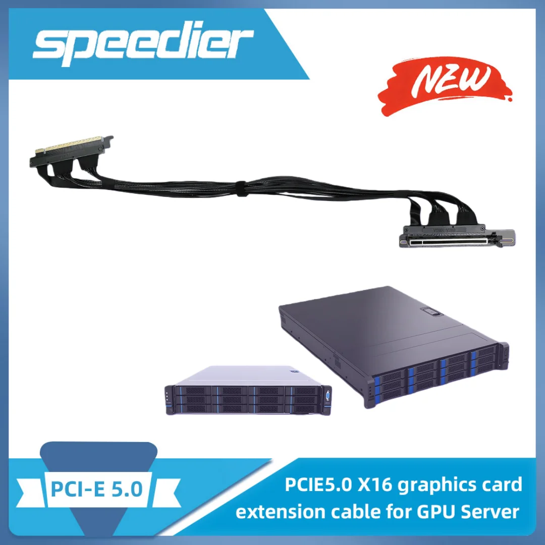 GPU Server Dedicated PCIE 5.0 X16 Graphics Card Extension Cable AI Artificial Intelligence Computing Card Acquisition Card