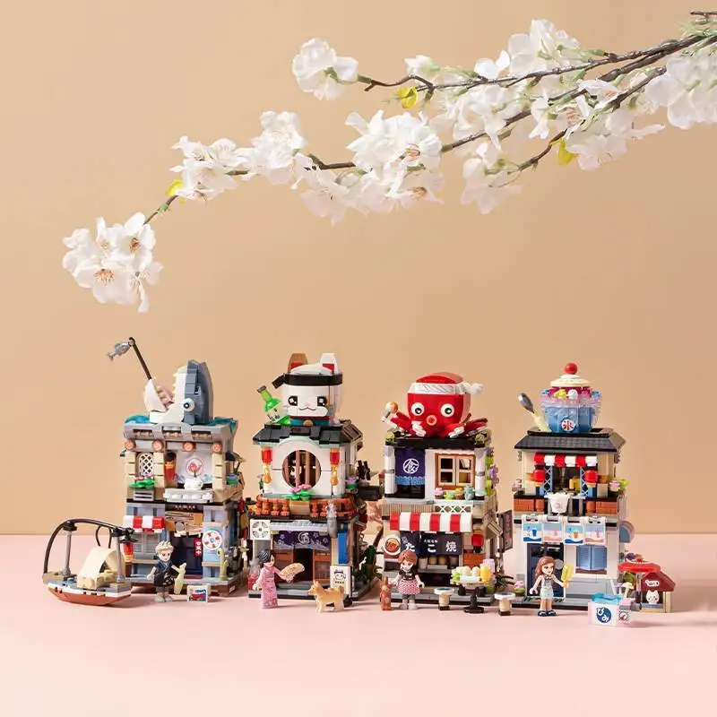 Japanese Mini Block Street View Folding Food Street Octopus shark Barbecue Ice Shop Assembly Building Block Toy Christmas Gift
Japanese Mini Block Street View Folding Food Street Octopus shark Barbecue Ice Shop Assembly Building Block Toy Christmas Gift