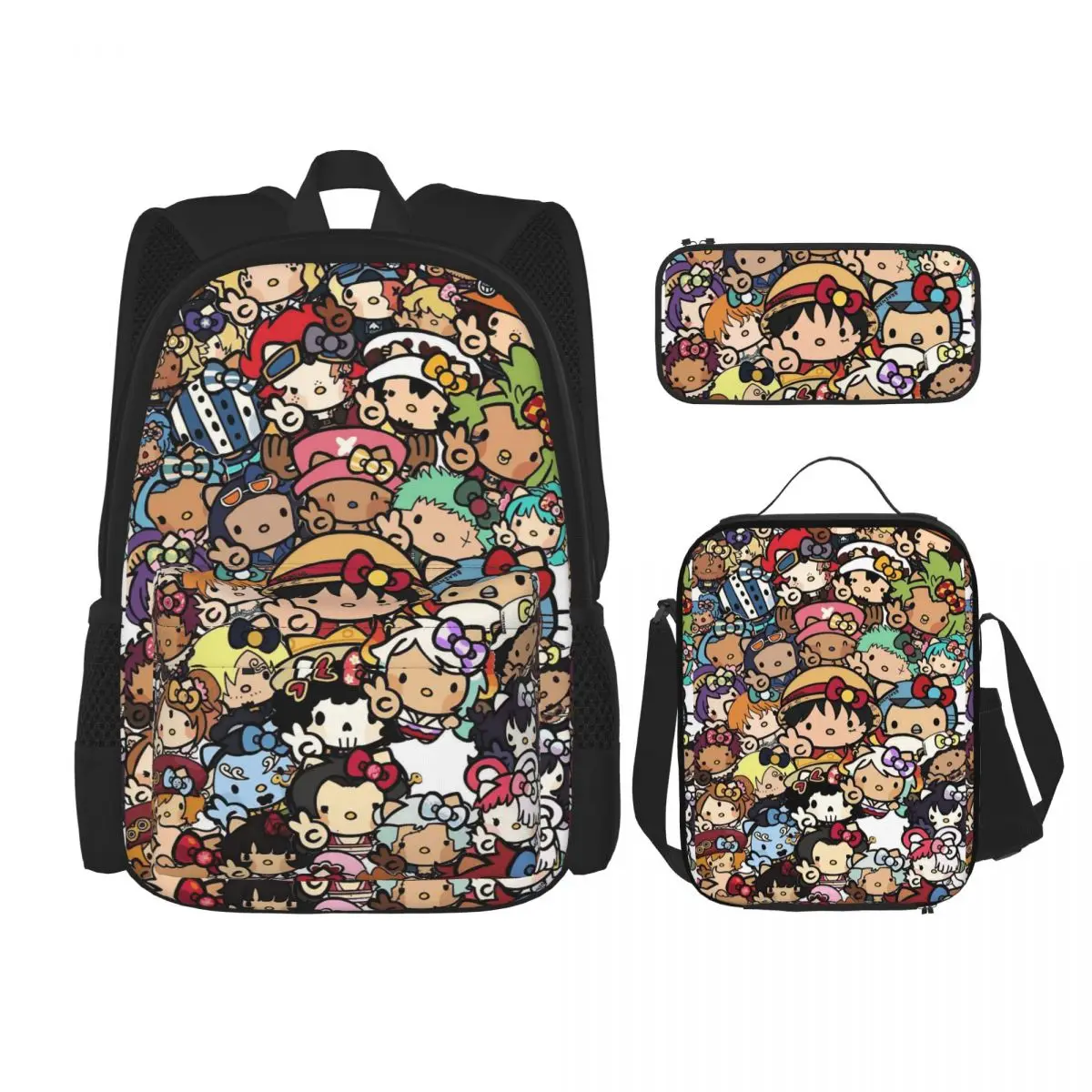 3pecs/set One Piece Hello Kitty Backpack for Teenage Kawaii Cute College Daypack Lunch bag Pencil Case
3pecs/set One Piece Hello Kitty Backpack for Teenage Kawaii Cute College Daypack Lunch bag Pencil Case