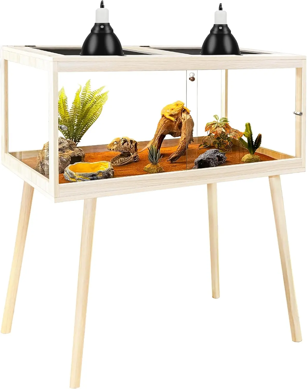Reptile Enclosure with Leg, 82 Gallons Bearded Dragon Tank, Tempered Glass Lizard Tank with Metal Mesh Tops and Lockable Door, S
Reptile Enclosure with Leg, 82 Gallons Bearded Dragon Tank, Tempered Glass Lizard Tank with Metal Mesh Tops and Lockable Door, S