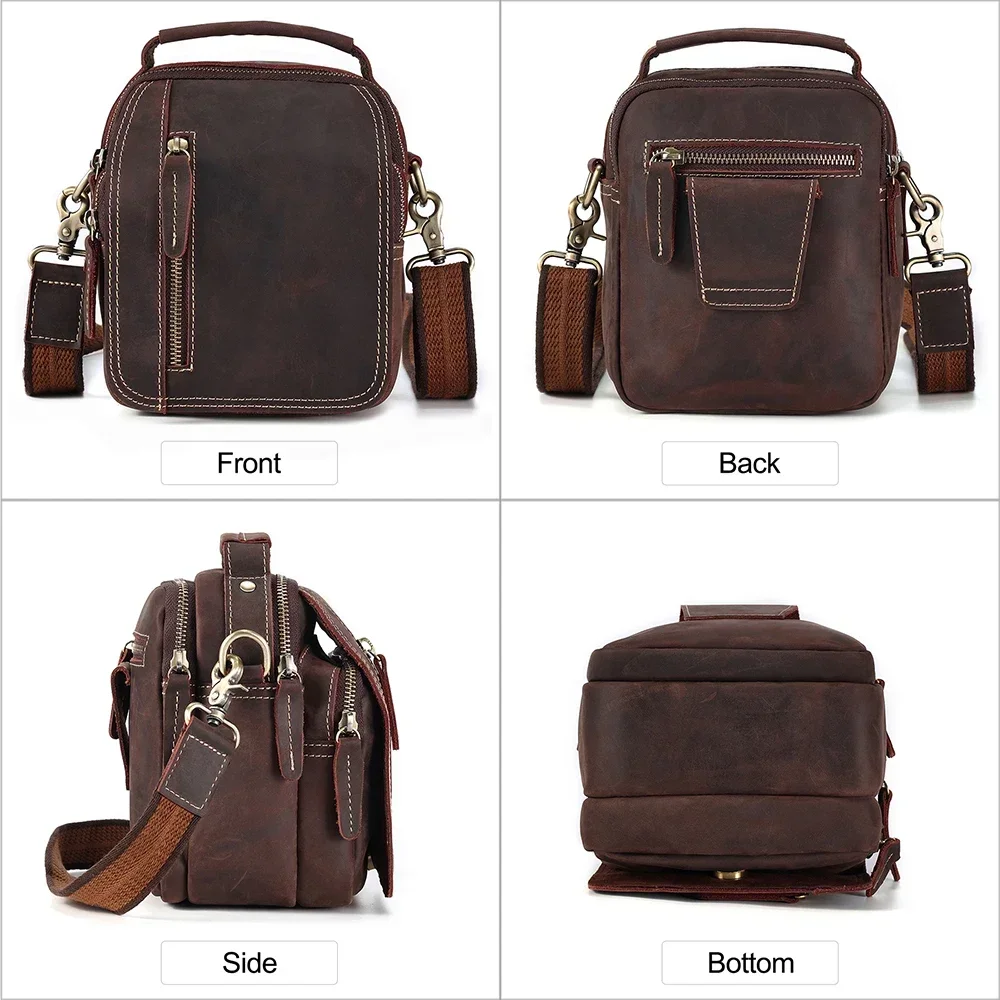 Genuine Leather Messenger Bag for Men Casual Crossbody Shoulder Bags for Work Male Travel Daily Waist Bag with YKK Zipper
Genuine Leather Messenger Bag for Men Casual Crossbody Shoulder Bags for Work Male Travel Daily Waist Bag with YKK Zipper