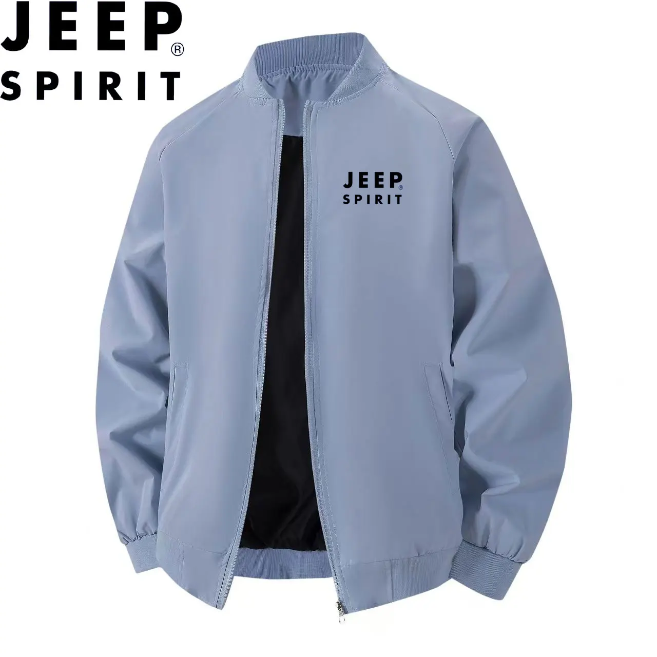 Jeep New Men's Baseball Collar Jacket - Spring/Autumn Casual Loose Fit Solid Color Sport Coat
Jeep New Men's Baseball Collar Jacket - Spring/Autumn Casual Loose Fit Solid Color Sport Coat