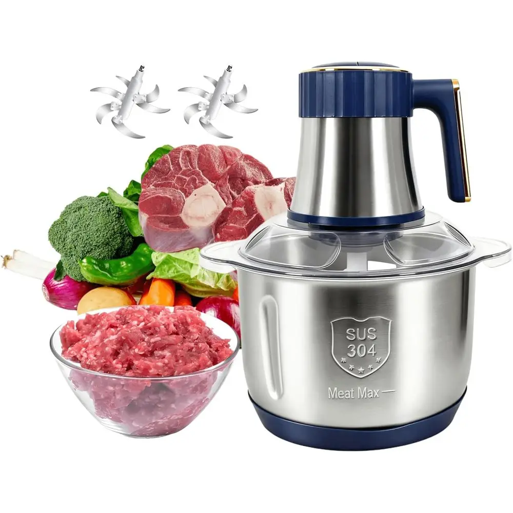 ood Prr,5-Speed Electric ood Chopper,Meat Grinder 5L(20Cups) with Two 6-Blade Sets,500W Powerul Vegetable Chopper Used or Dough
ood Prr,5-Speed Electric ood Chopper,Meat Grinder 5L(20Cups) with Two 6-Blade Sets,500W Powerul Vegetable Chopper Used or Dough