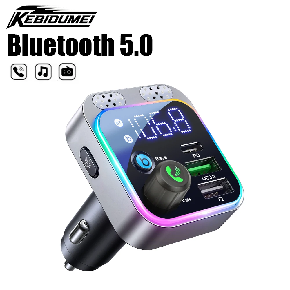 KEBIDUMEI HM132 Bluetooth FM Transmitter For FM/AUX Car Charger Digital Display Adapter Bass Sound MP3 Player Auto Accessories
KEBIDUMEI HM132 Bluetooth FM Transmitter For FM/AUX Car Charger Digital Display Adapter Bass Sound MP3 Player Auto Accessories
