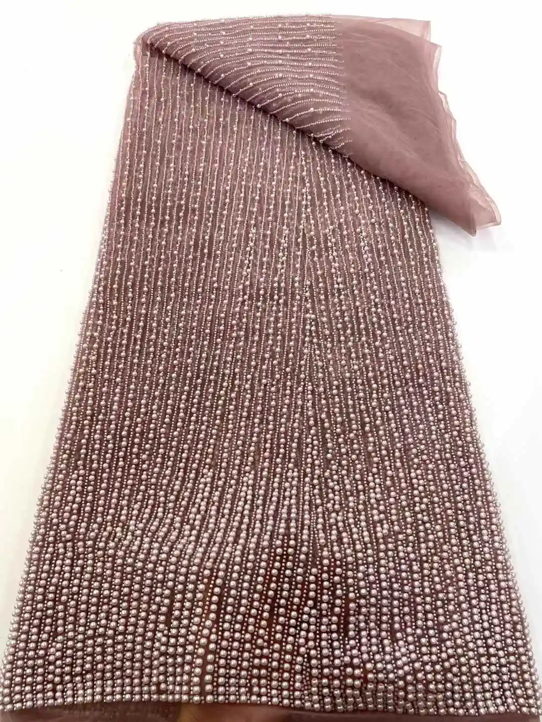 Hand Made Luxury Beaded Lace Fabric 2025 African Tulle Lace French Lace Fabric Nigerian Fabric for Party Wedding Dress 5Yards
Hand Made Luxury Beaded Lace Fabric 2025 African Tulle Lace French Lace Fabric Nigerian Fabric for Party Wedding Dress 5Yards