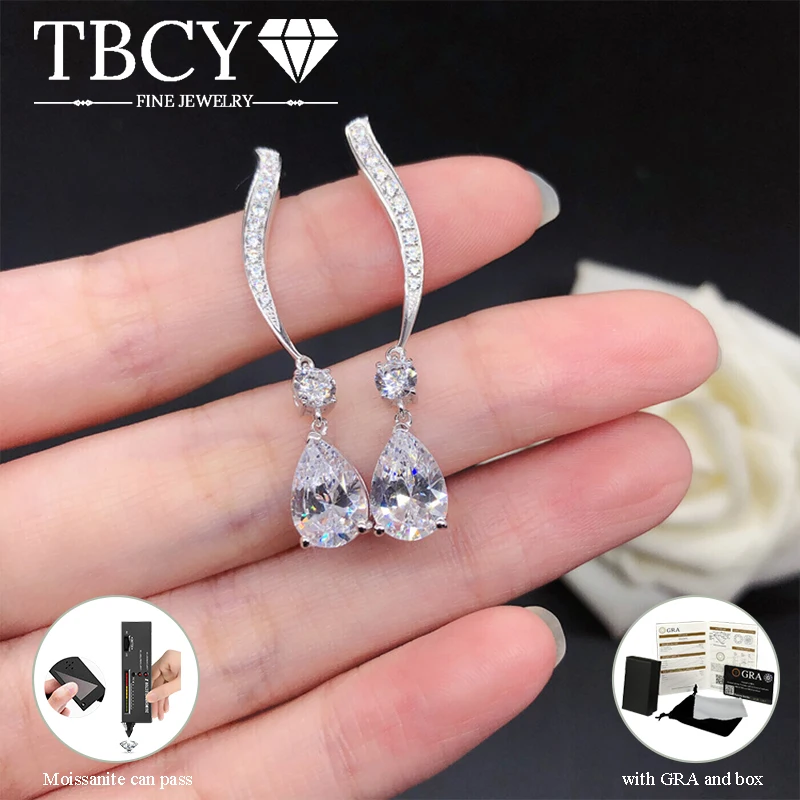 TBCYD Элегантные серьги-гвоздики с каплями воды 4CT из муассанита для женщин, серебро 925 пробы, блестящие длинные серьги с кисточками цвета D, повседневные ювелирные изделия
TBCYD Элегантные серьги-гвоздики с каплями воды 4CT из муассанита для женщин, серебро 925 пробы, блестящие длинные серьги с кисточками цвета D, повседневные ювелирные изделия