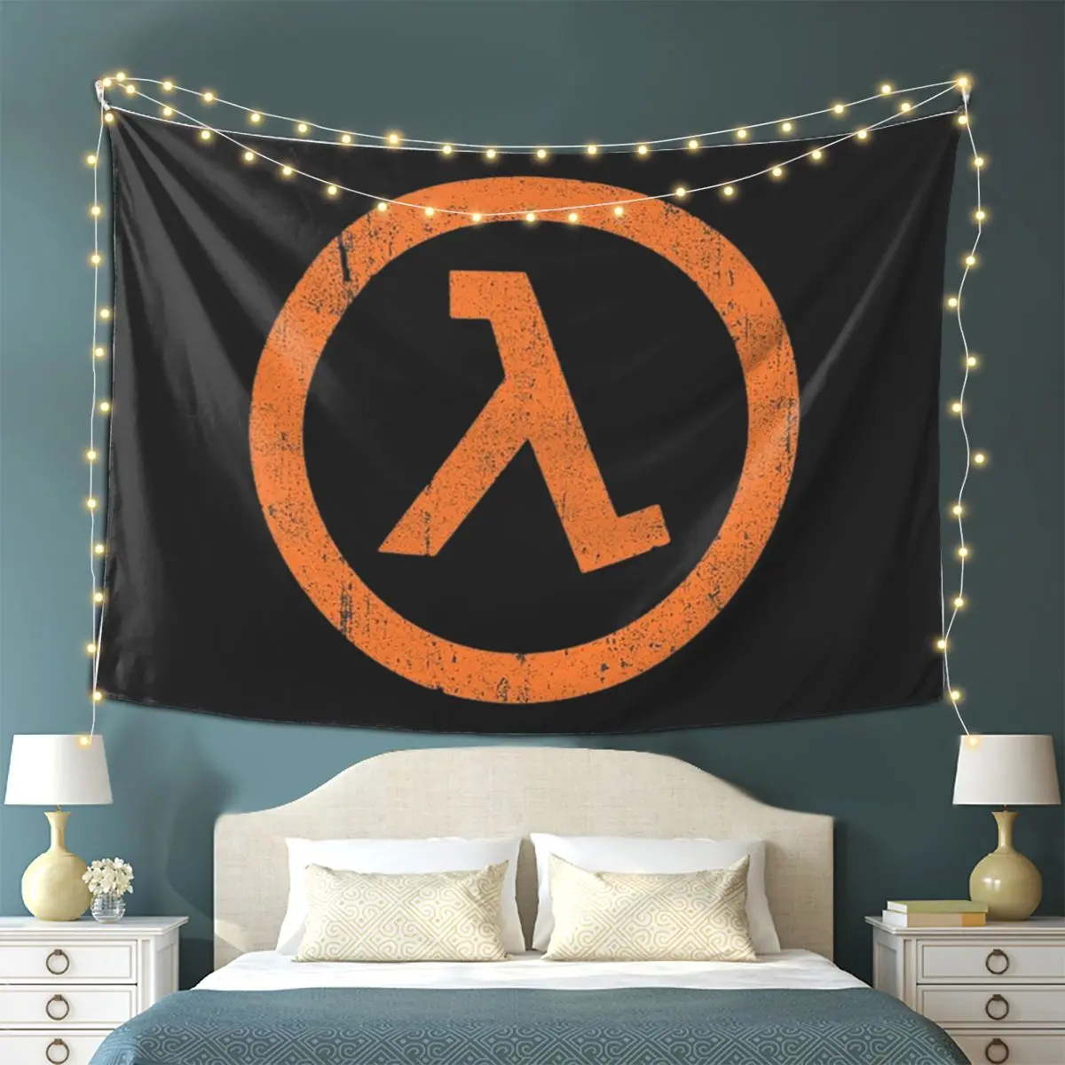 Half Life Lambda Symbol Tapestry Wall Hanging Aesthetic Home Decoration Tapestries for Living Room Bedroom
Half Life Lambda Symbol Tapestry Wall Hanging Aesthetic Home Decoration Tapestries for Living Room Bedroom