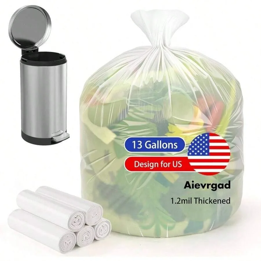 13 - Gallon Compostable Trash Bags: 50 Count Garbage Bags Tall Kitchen Trash Can Liner, 1.26 Mil Thick Unscented, Tear Leak Pro
13 - Gallon Compostable Trash Bags: 50 Count Garbage Bags Tall Kitchen Trash Can Liner, 1.26 Mil Thick Unscented, Tear Leak Pro