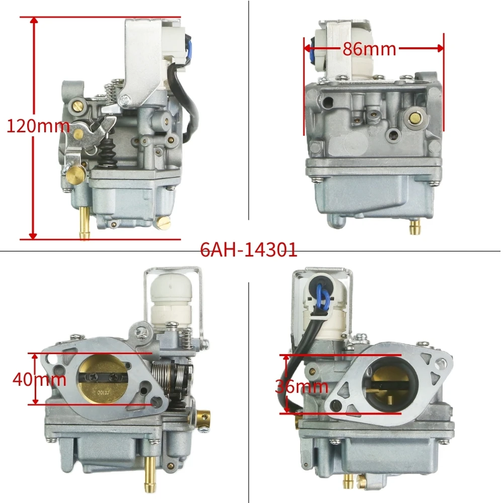 For YAMAHA Outboard Motor Carburetor 4 Stroke 15HP 20HP F20-05080000 PARSUN HIDEA YAMABISI 6AH-14301 6AH-14301-10
For YAMAHA Outboard Motor Carburetor 4 Stroke 15HP 20HP F20-05080000 PARSUN HIDEA YAMABISI 6AH-14301 6AH-14301-10