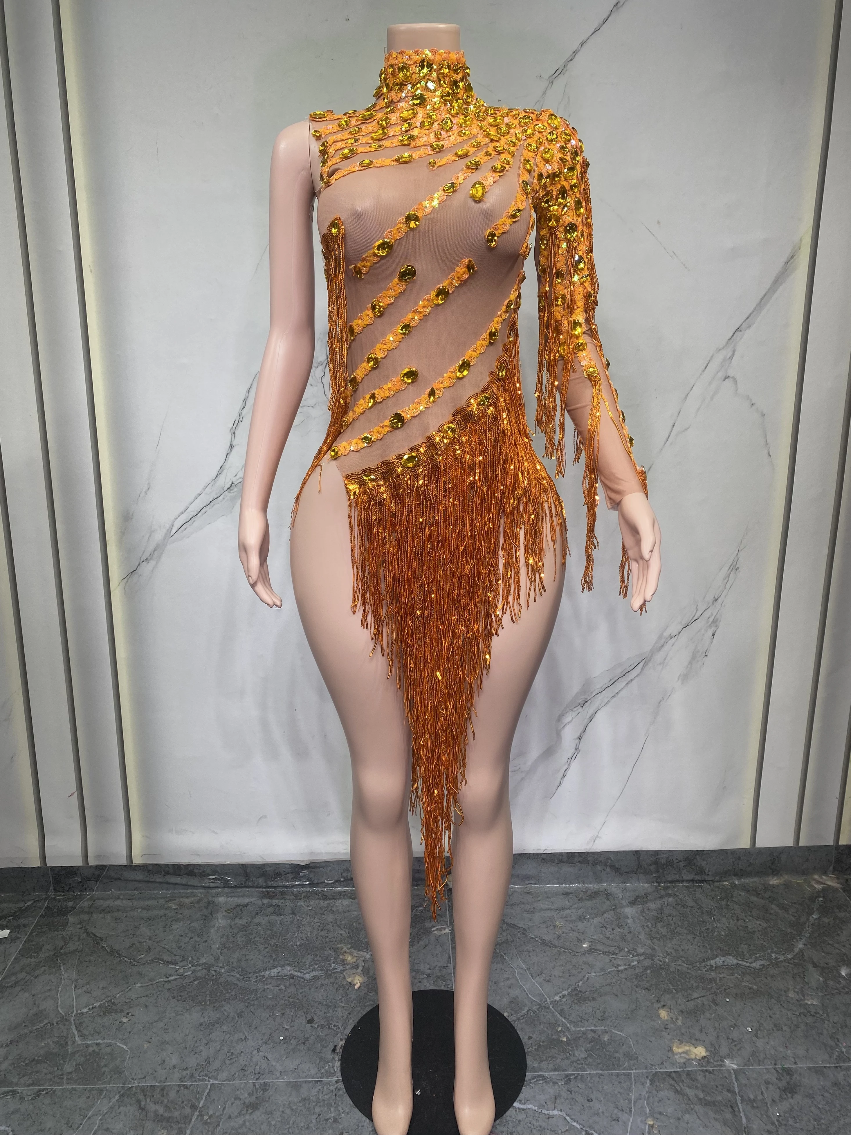 Women's Sexy Black Tassel Crystal Mesh Dress for Pole Dance Performance Party Nightclub Birthday DJ
Women's Sexy Black Tassel Crystal Mesh Dress for Pole Dance Performance Party Nightclub Birthday DJ