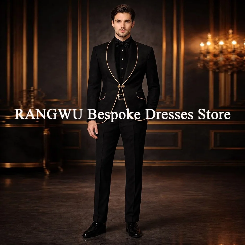 Fashion Black Men Suit 2 Pieces Sets Formal Wedding Male Blazer Pants Slim Fit Prom Party Groom Tuxedos Slim Fit Costume Homme
Fashion Black Men Suit 2 Pieces Sets Formal Wedding Male Blazer Pants Slim Fit Prom Party Groom Tuxedos Slim Fit Costume Homme