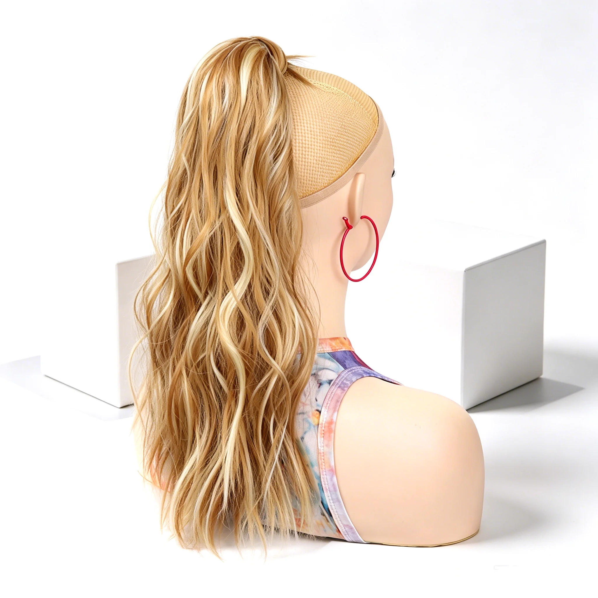 Jeedou Ponytail Hair Extension Short Water Wave Ponytails Wrap Around Pony Tail Synthetic Hairpiece Blonde Color For Ladies
Jeedou Ponytail Hair Extension Short Water Wave Ponytails Wrap Around Pony Tail Synthetic Hairpiece Blonde Color For Ladies