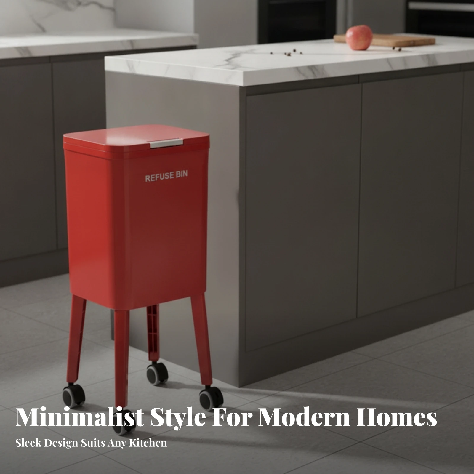 Trash Bin with Inner Inner Container Swivel Casters Trash Bin on Wheels Household Storage Glossy Finish
Trash Bin with Inner Inner Container Swivel Casters Trash Bin on Wheels Household Storage Glossy Finish