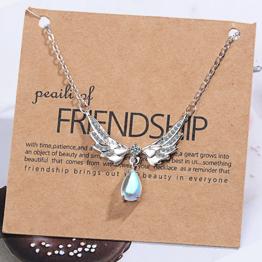 925 Sterling Silver Jewelry Wing Water Drop Crystal Chain Necklaces With Pendant For Women Elegant Accessories Wholesale
925 Sterling Silver Jewelry Wing Water Drop Crystal Chain Necklaces With Pendant For Women Elegant Accessories Wholesale