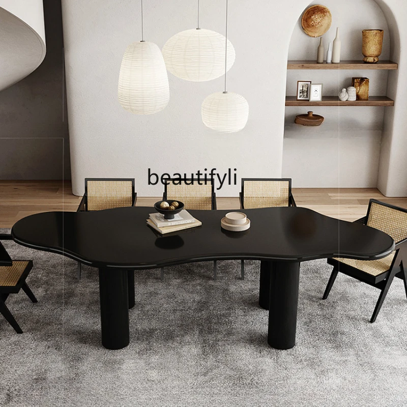 Sili Style Nordic and Japanese Style Solid Wood Large Dining Table Simple Dining Table Irregular Shaped Long Table
Sili Style Nordic and Japanese Style Solid Wood Large Dining Table Simple Dining Table Irregular Shaped Long Table