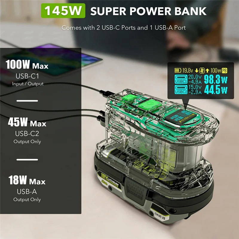AA60-быстрое зарядное устройство для RYOBI 18 В ONE+, зарядное устройство для литиевой батареи, 100 Вт, быстрое зарядное устройство, двустороннее зарядное устройство PSC Pro Max A
AA60-быстрое зарядное устройство для RYOBI 18 В ONE+, зарядное устройство для литиевой батареи, 100 Вт, быстрое зарядное устройство, двустороннее зарядное устройство PSC Pro Max A