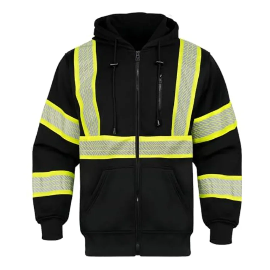 Hi Vis Hoodie for Men Reflective Safety Sweatshirts High Visibility Class 3 Construction Work Zipper Jackets
Hi Vis Hoodie for Men Reflective Safety Sweatshirts High Visibility Class 3 Construction Work Zipper Jackets