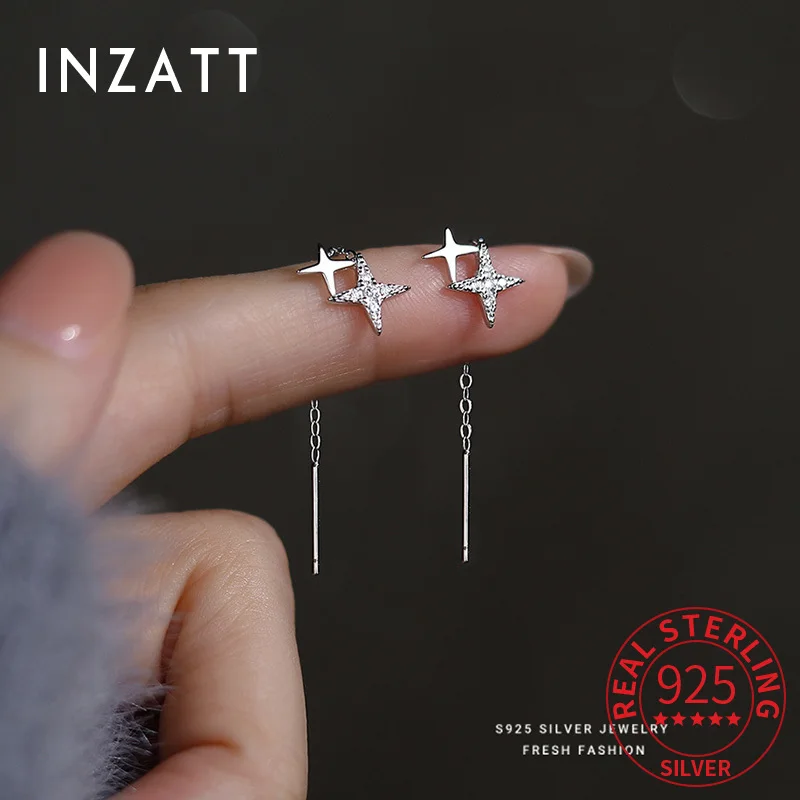 INZATT Real 925 Sterling Silver 24/35MM Short Tassel Zircon Star Stud Earrings for Women Trendy Fine Jewelry Elegant Accessories
INZATT Real 925 Sterling Silver 24/35MM Short Tassel Zircon Star Stud Earrings for Women Trendy Fine Jewelry Elegant Accessories