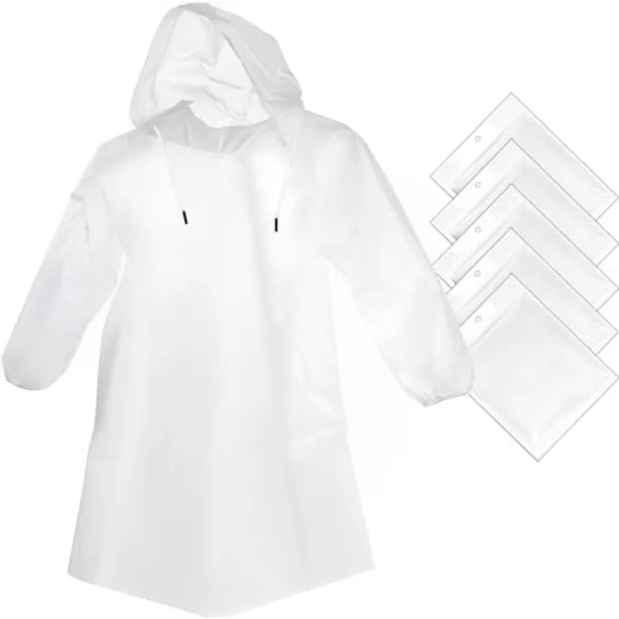 Rain Ponchos Disposable for Adults Women, Clear Family Pack Raincoats with Hood Sleeves for Disney Travel
Rain Ponchos Disposable for Adults Women, Clear Family Pack Raincoats with Hood Sleeves for Disney Travel