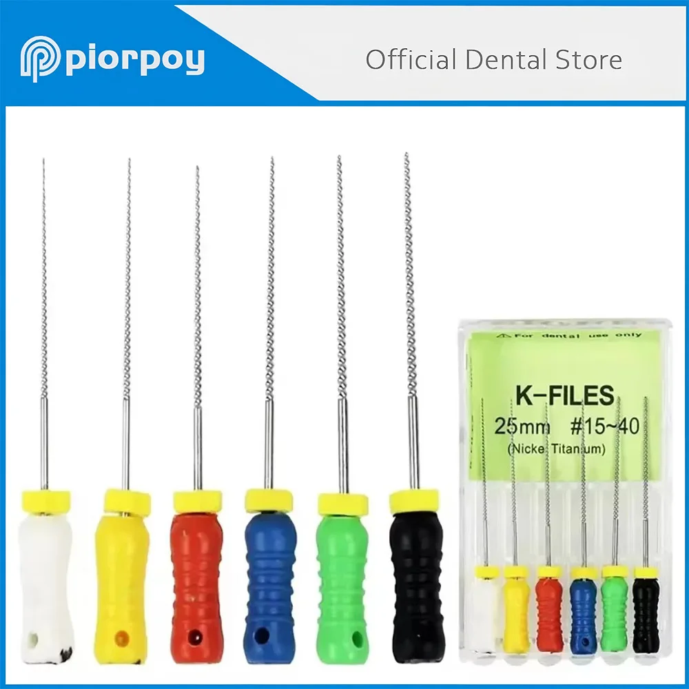 PIORPOY Root Cannal Endo H File Dental K-FILE Flexibility Endo 21mm 25mm Stainless Steel Endodontic Instruments Tools 6Pcs/Box
PIORPOY Root Cannal Endo H File Dental K-FILE Flexibility Endo 21mm 25mm Stainless Steel Endodontic Instruments Tools 6Pcs/Box