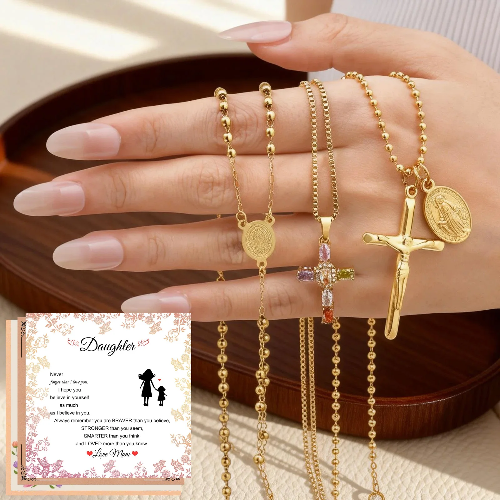 Women's Necklace 14K Real Gold Plated Stainless Steel Cross Necklace Jewelry Gifts To Ladys Girls, Easter Christian Giving Gifts
Women's Necklace 14K Real Gold Plated Stainless Steel Cross Necklace Jewelry Gifts To Ladys Girls, Easter Christian Giving Gifts
