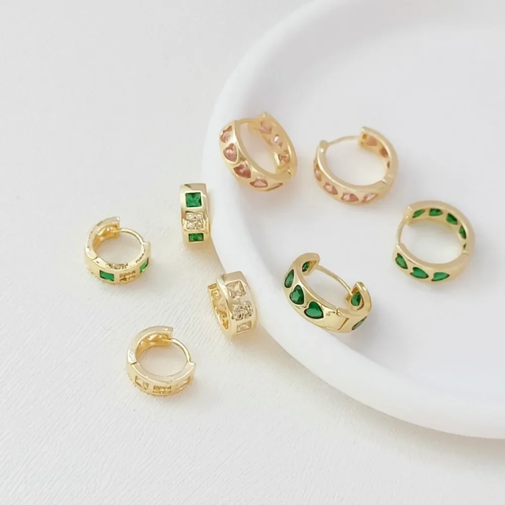 14K Gold-plated, Zircon Heart-shaped Circle Ear Buckles, Square Ear Clips, Cute Style Earrings, and Elegant Earrings
14K Gold-plated, Zircon Heart-shaped Circle Ear Buckles, Square Ear Clips, Cute Style Earrings, and Elegant Earrings
