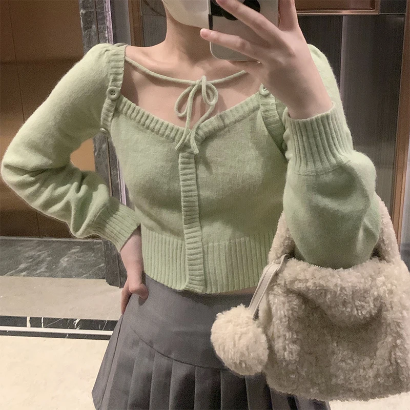 Sweet First Love Feeling ort een V-Ne Sweater Women's Faionable Korean Sle Knitted Top Street Sle Slim Fit
Sweet First Love Feeling ort een V-Ne Sweater Women's Faionable Korean Sle Knitted Top Street Sle Slim Fit