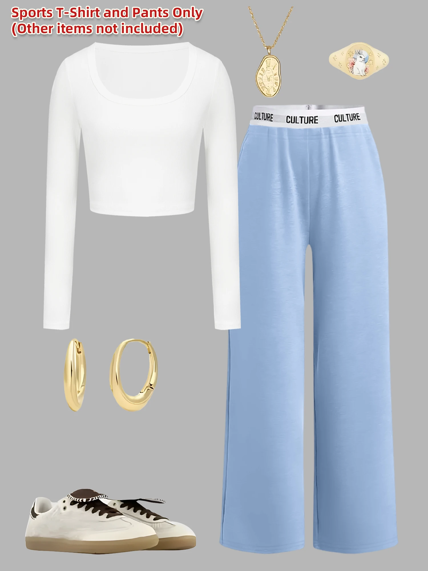 Women's Ribbed Long Sleeve Crop Top & High Waist Wide Leg Pants, 2-Piece Comfortable Outfit
Women's Ribbed Long Sleeve Crop Top & High Waist Wide Leg Pants, 2-Piece Comfortable Outfit