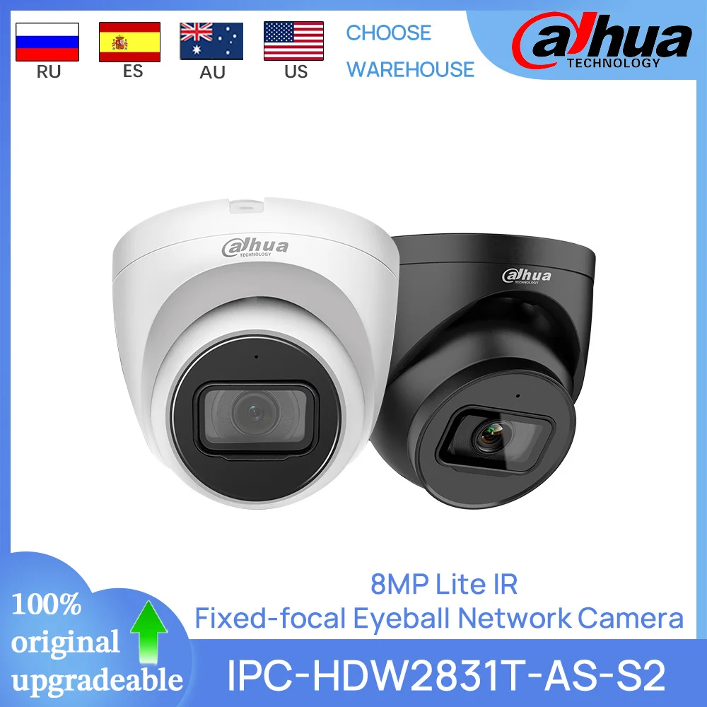 Dahua IPC-HDW2831T-AS-S2 8MP POE 30M IR Fixed-focal Network Camera Built-in Mic IVS Tripwire Intrusion Security Protection H.265
Dahua IPC-HDW2831T-AS-S2 8MP POE 30M IR Fixed-focal Network Camera Built-in Mic IVS Tripwire Intrusion Security Protection H.265