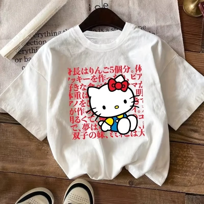 Women's Hello Kitty Letter Printed T-shirt Plus Size T-shirt Summer Casual Loose Short Sleeved Cotton Y2K Round Neck Trendy Top
Women's Hello Kitty Letter Printed T-shirt Plus Size T-shirt Summer Casual Loose Short Sleeved Cotton Y2K Round Neck Trendy Top