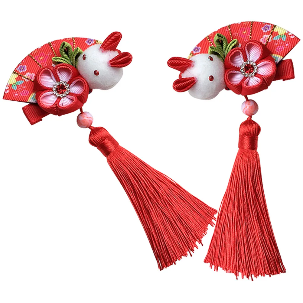 2 Pcs Bunny Hairpin Bride Kids Accessories for Girls Clip Cloth Alloy and Wood Flower Tassel
2 Pcs Bunny Hairpin Bride Kids Accessories for Girls Clip Cloth Alloy and Wood Flower Tassel