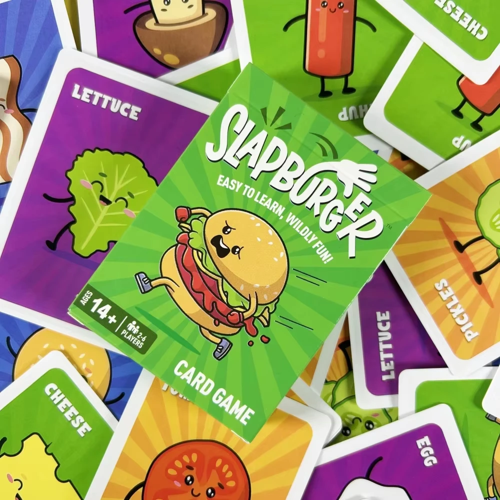 Slapburger Card Game Fun Family Games for Game Night Playing Card Games Families Party Gifts 2-6 Players
Slapburger Card Game Fun Family Games for Game Night Playing Card Games Families Party Gifts 2-6 Players