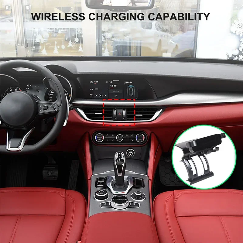 Phone Holder For Alfa Romeo Stelvio 2017-2022 ABS Air Vent Mount Mobile Phone Support Stand Car Accessories
Phone Holder For Alfa Romeo Stelvio 2017-2022 ABS Air Vent Mount Mobile Phone Support Stand Car Accessories
