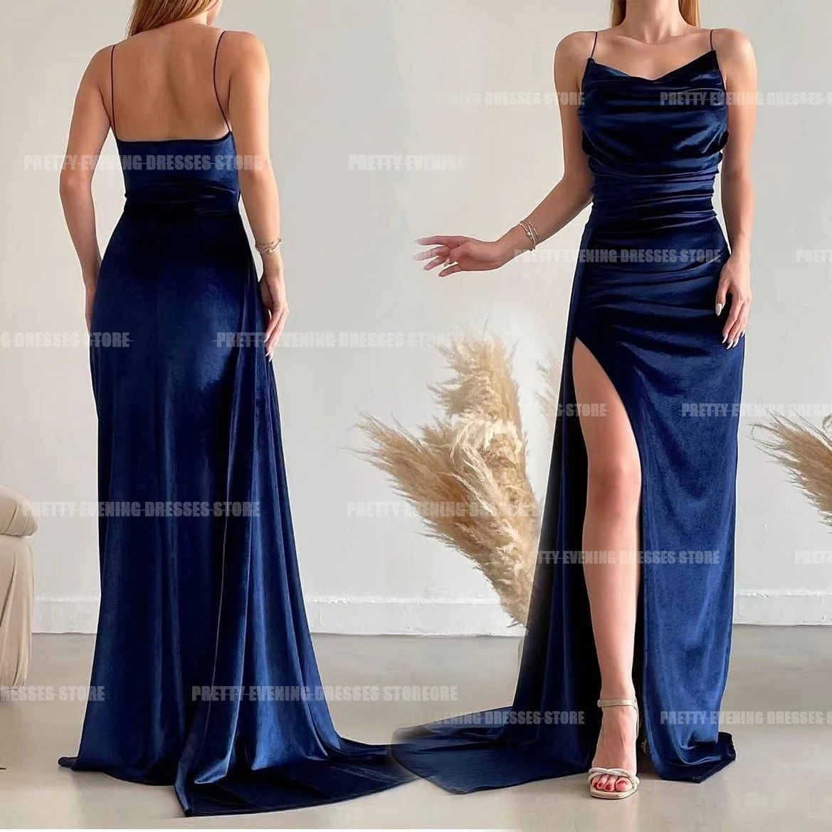 Luxury Spaghetti Strap Evening Dresses 2024 Woman's Mermaid Sleeveless Sexy Side Split Backless Prom Growns Formal Satin Party
Luxury Spaghetti Strap Evening Dresses 2024 Woman's Mermaid Sleeveless Sexy Side Split Backless Prom Growns Formal Satin Party