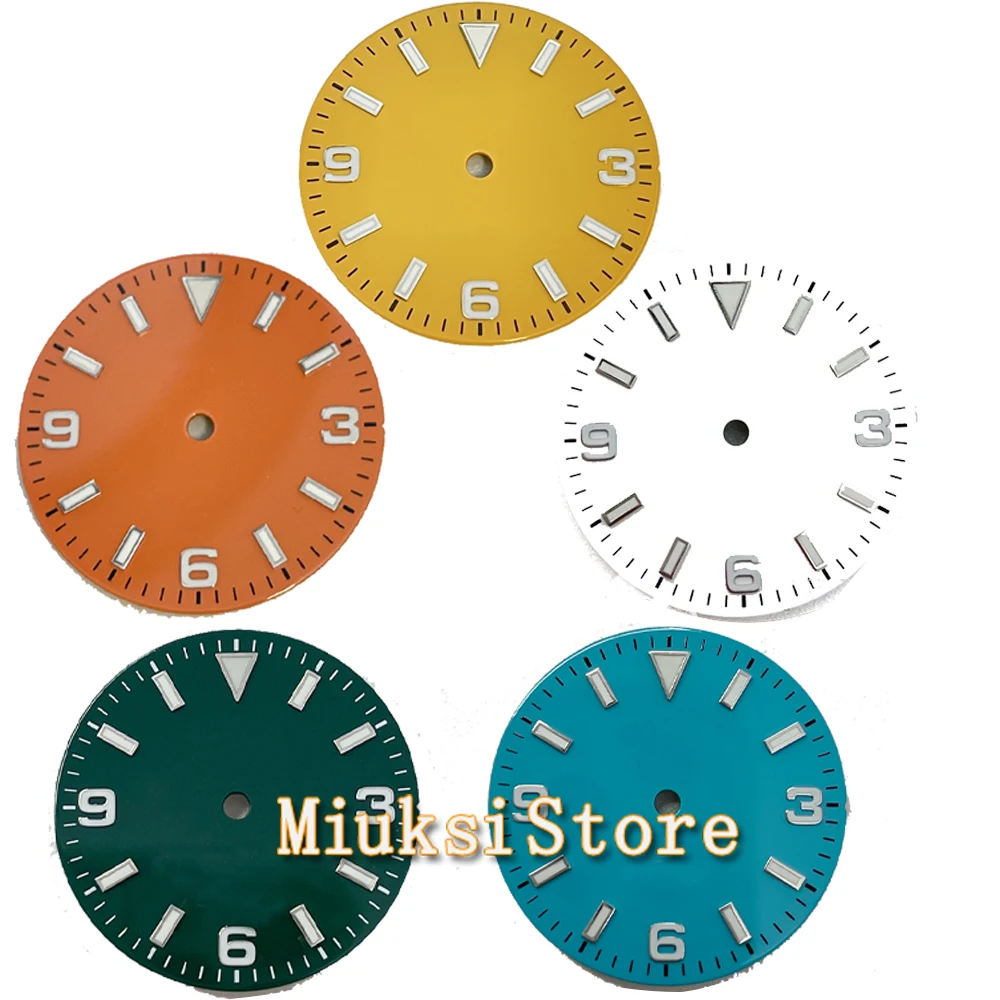 29mm dial blue green white Fit NH35 NH36 Mingzhu Miyato 8215 821A ETA 2836 2824 Automatic Movement
29mm dial blue green white Fit NH35 NH36 Mingzhu Miyato 8215 821A ETA 2836 2824 Automatic Movement
