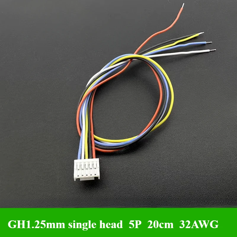 10Pcs/lot GH1.25mm with Lock Buckle Single/Double head 2P/3P/4P/5P/6P Terminal Wire Length 20cm 32AWG Silicone Wire Connector
10Pcs/lot GH1.25mm with Lock Buckle Single/Double head 2P/3P/4P/5P/6P Terminal Wire Length 20cm 32AWG Silicone Wire Connector