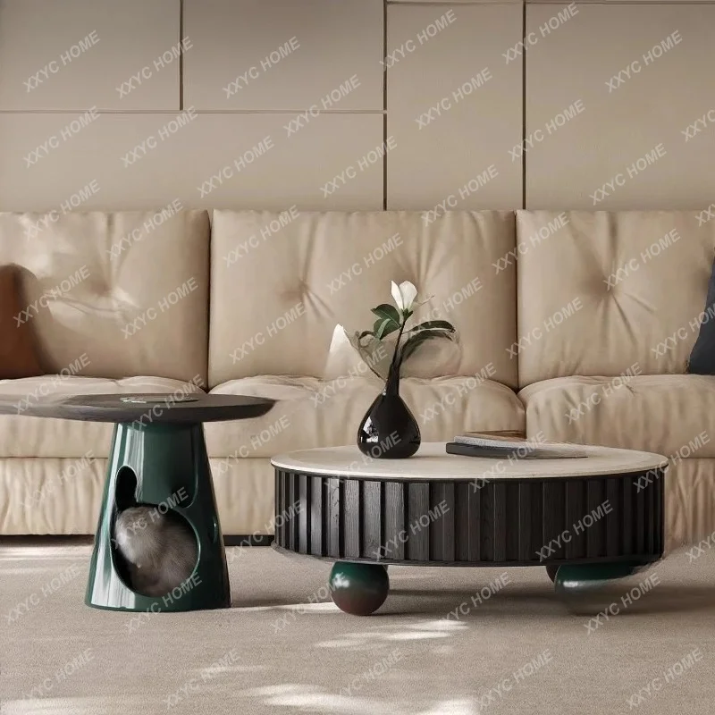 marble coffee table light luxury high-end living room round coffee table combination
marble coffee table light luxury high-end living room round coffee table combination