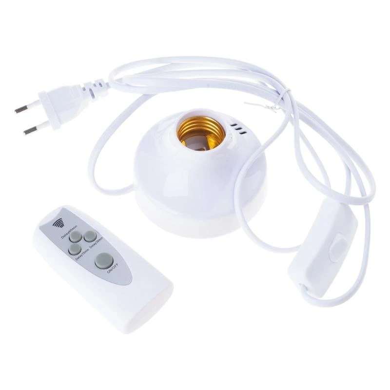 652F Wireless Remote Control Lamp Holder E27 Socket 110V 220V Bulb LED Night Light With Timer Remote Control for UV led Light
652F Wireless Remote Control Lamp Holder E27 Socket 110V 220V Bulb LED Night Light With Timer Remote Control for UV led Light
