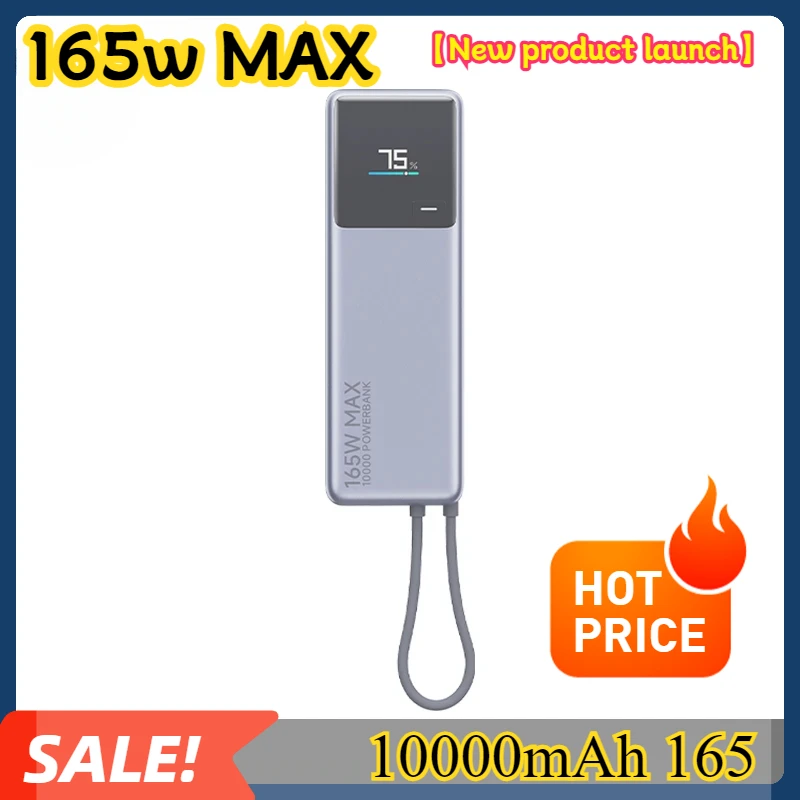 Power Bank 165 Вт, 10000 мАч, PB1165MI, встроенный кабель USB C, портативное зарядное устройство со светодиодным дисплеем для Macbook IPhone 15 Xiaomi 14 Pro
Power Bank 165 Вт, 10000 мАч, PB1165MI, встроенный кабель USB C, портативное зарядное устройство со светодиодным дисплеем для Macbook IPhone 15 Xiaomi 14 Pro