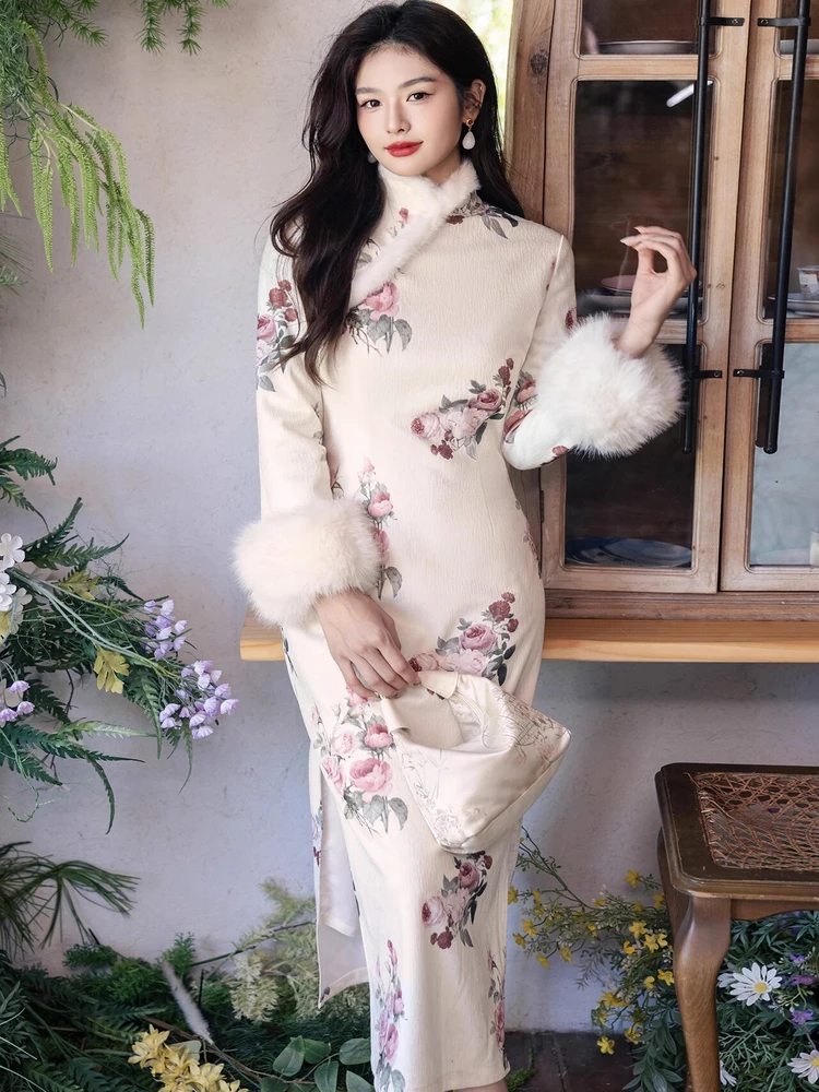 Young Sle Chinese Traditional Silk Long Sve Evening Gown Vintage Ceremony Dr for Autumn Winter
Young Sle Chinese Traditional Silk Long Sve Evening Gown Vintage Ceremony Dr for Autumn Winter